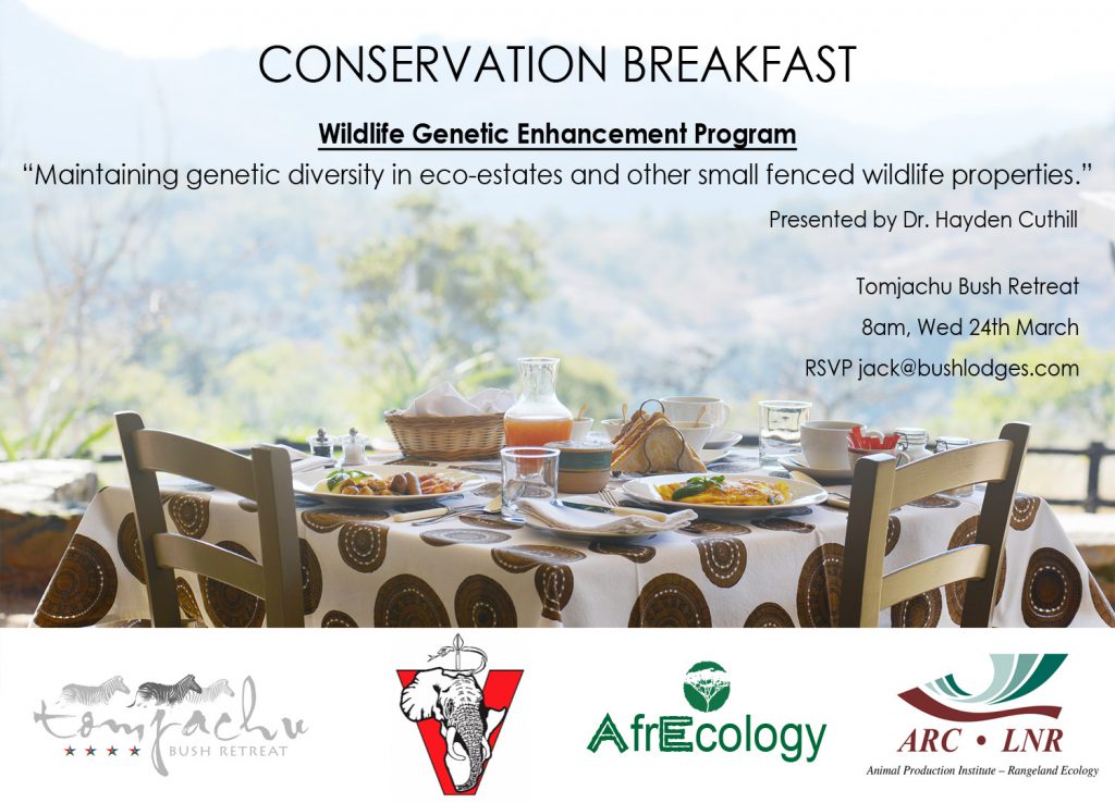 Conservation Breakfast with Dr. Hayden Cuthill, Wildlifevets.com